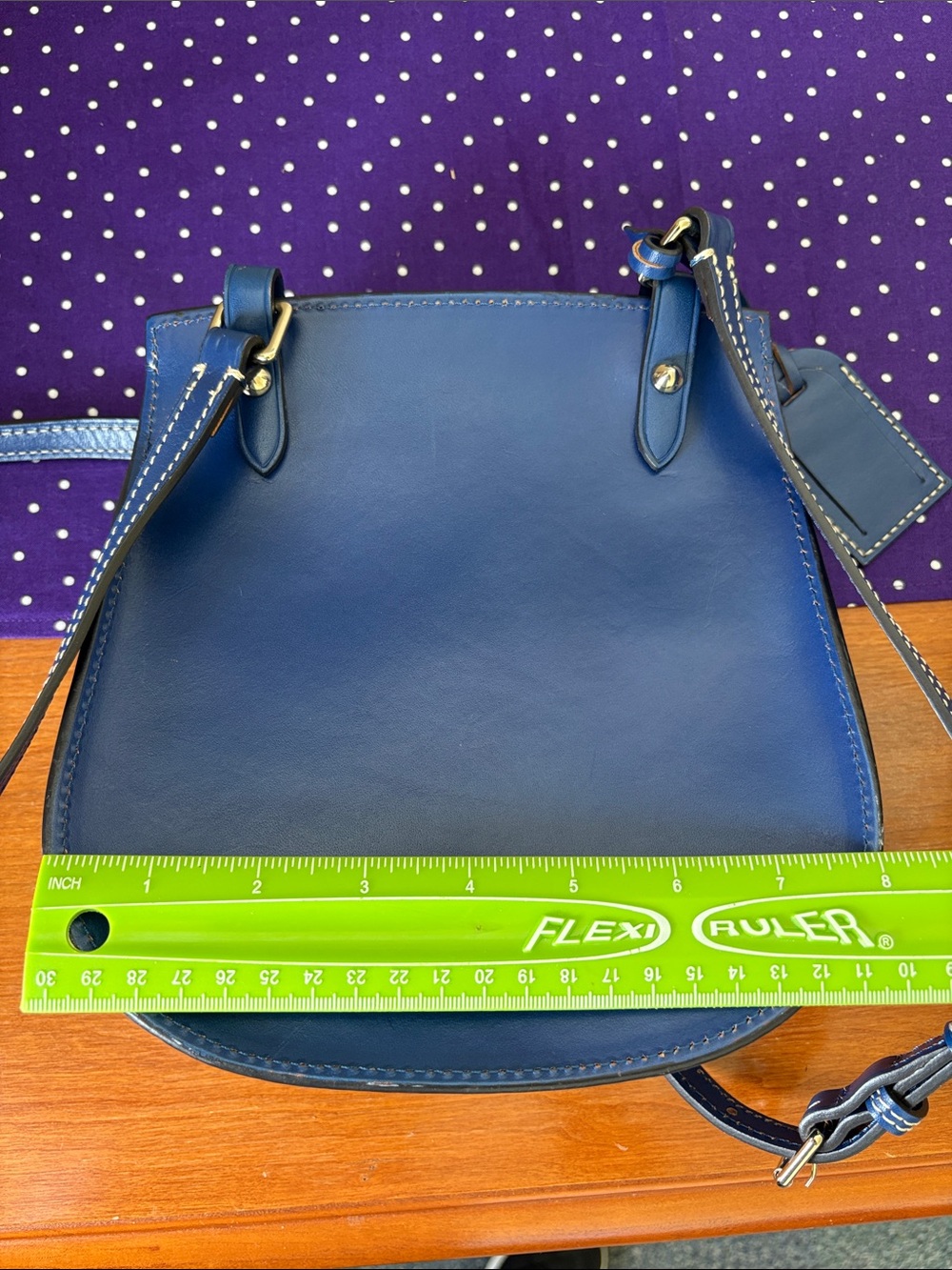 Vintage Dooney & Bourke Blue Leather Crossbody Bag - Picture 8 of 8